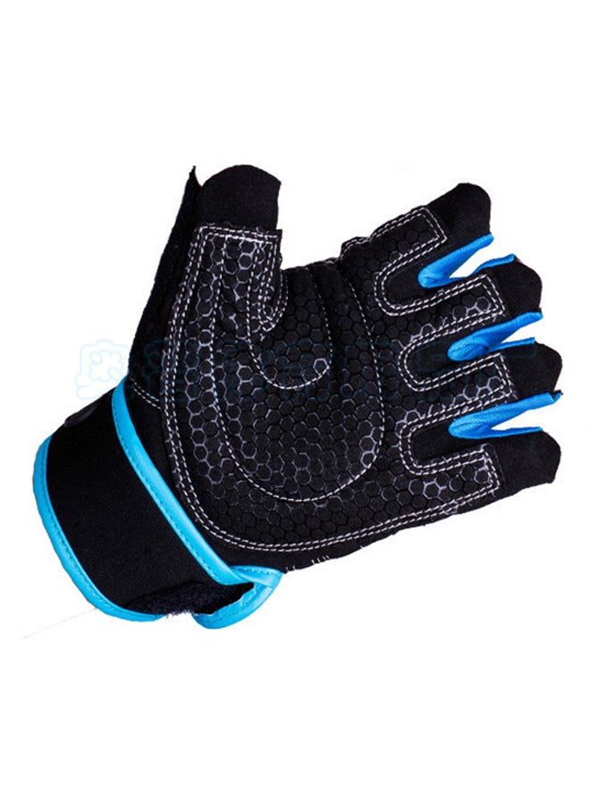 2-Piece Weightlifting Wrist Wrap Gloves L - Image 2